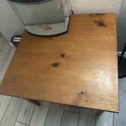 Large Solid Wood End Table