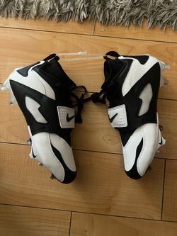 Nike Diamond Turf 93 TD Men's Sz 8 Football Cleats White Black HF5298 101 New