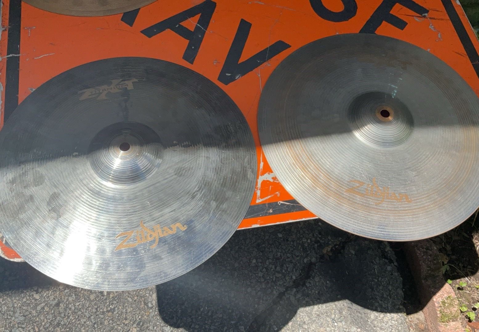 Zildjian Titanium 14” ZXT Hi Hat Drum Cymbals. Made in USA! Meet at Kempsville library in Virginia Beach or Bingo City in Yorktown