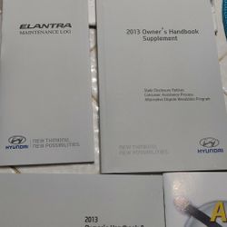 2013 Hyundai Elantra. Manual, Maintenance Log.