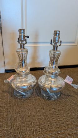 Mercury Glass Table Lamp Bases – Set of 2