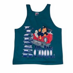 Vtg Garfield “License To Be Cool” Vintage Tank Top  Men’s Size L