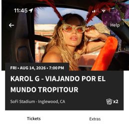 Karol G concert Sofi Stadium Friday Aug 14