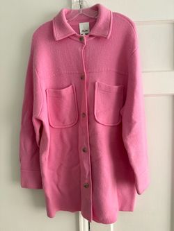 Allude Pink cashmere cardigan sweater with pockets