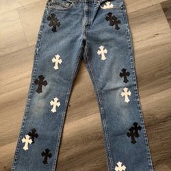 Chrome Hearts 517 Jeans 38 Patches