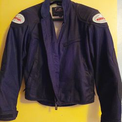 Fieldsheer motorcycle jacket with protective padding.