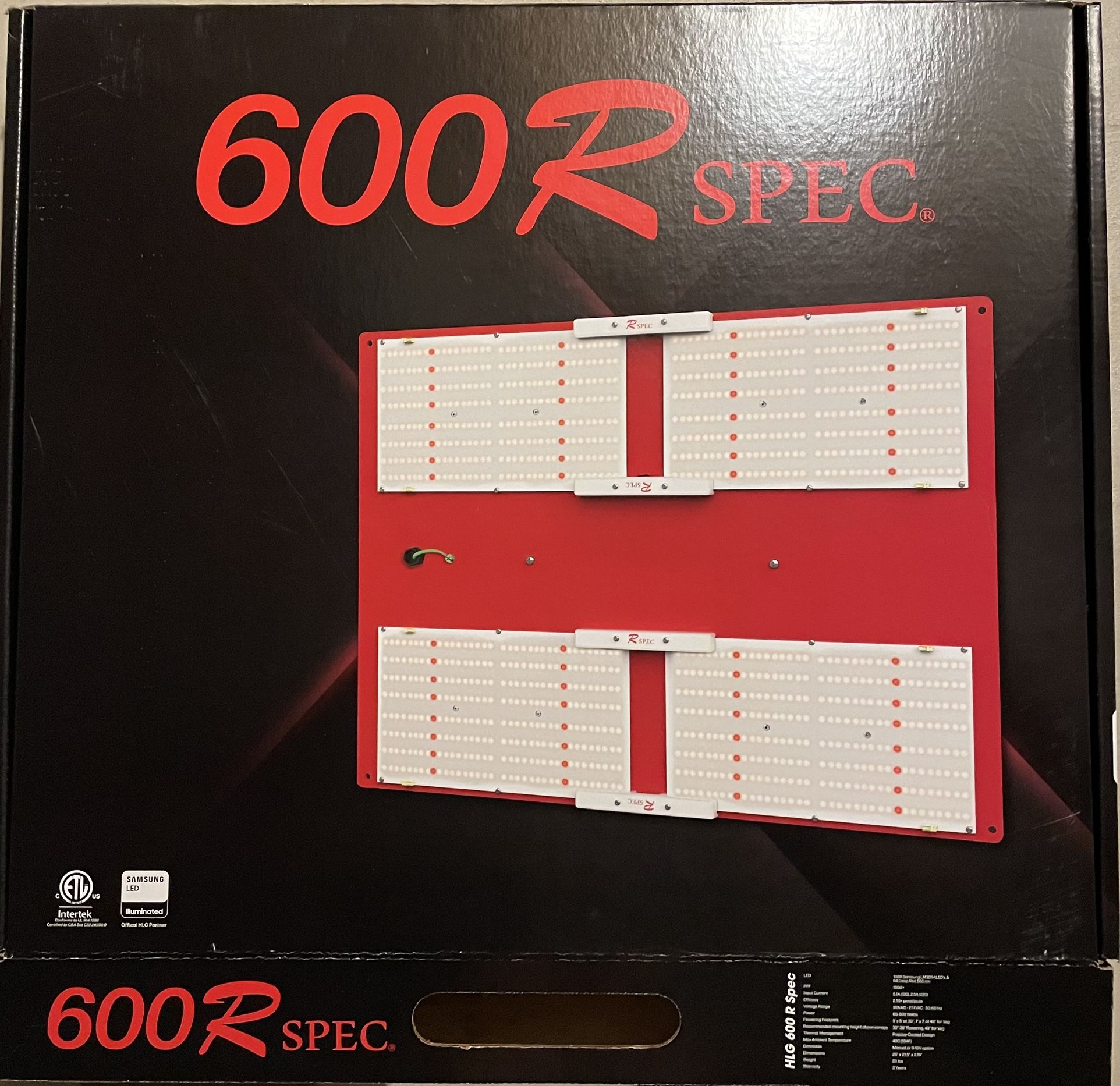 HLG 600r Spec 600 Watt LED Grow Light