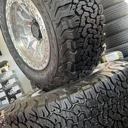 Vendo Set De Rines Nuevos 17x9 De Ancho De 6-139.7 Con Llantas 285/70/R17 Bfgoodrich Por $940