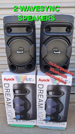 2. Bluetooth  party SPEAKERS 
2. BOCINAS.     KARAOKE     
 disco.  Ball  Lights
WAVESYNC       1 BLUETOOTH 
               2.  SPEAKERS 

 1 WIRED   