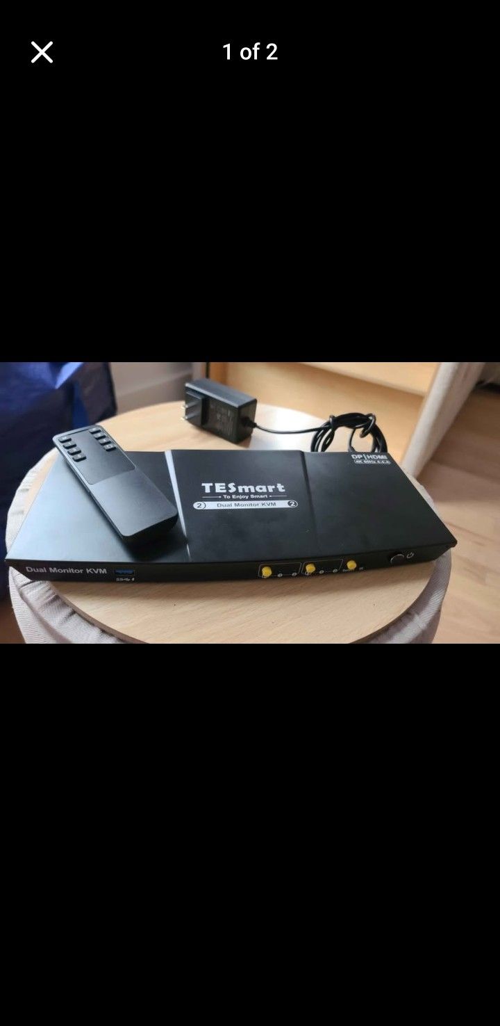 TeSmart dual monitor KVM