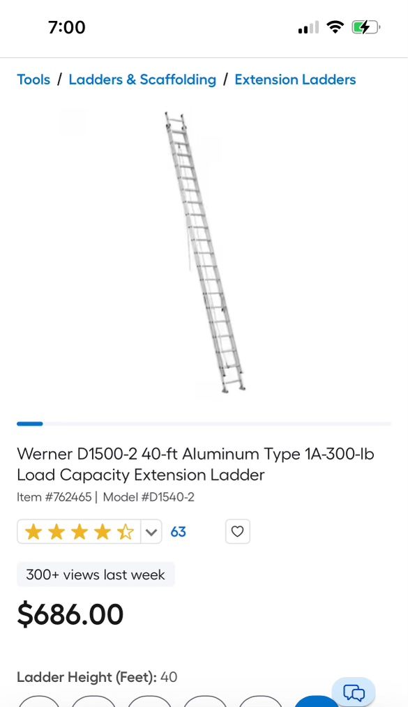 Barely Used 40ft Ladder
