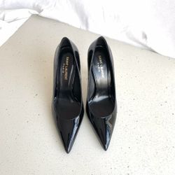 A pair of black high heels
