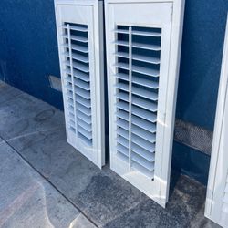 White. Wooden. Shuttle Window 20 X 46 1/2