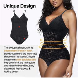 Sexy Lace Bodysuit Tummy Control  Shapewear  Large **FINAL SALE**