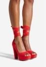 Red Wrap Heels