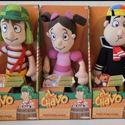 El Chavo Plush Set of Three All Characters With DVD