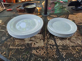 World Market Portugal Dinner Plate Set – 8 White Stoneware Plates