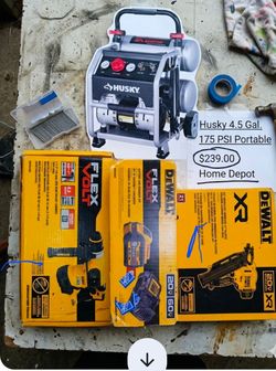 4 Dewalt New In Box & air compressor .