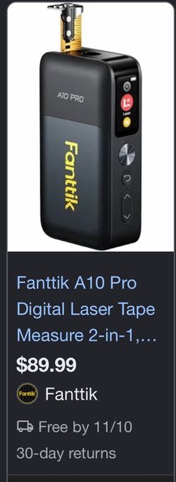 Fanttik A10 Pro Digital Laser Tape Measure 2-in-1,...