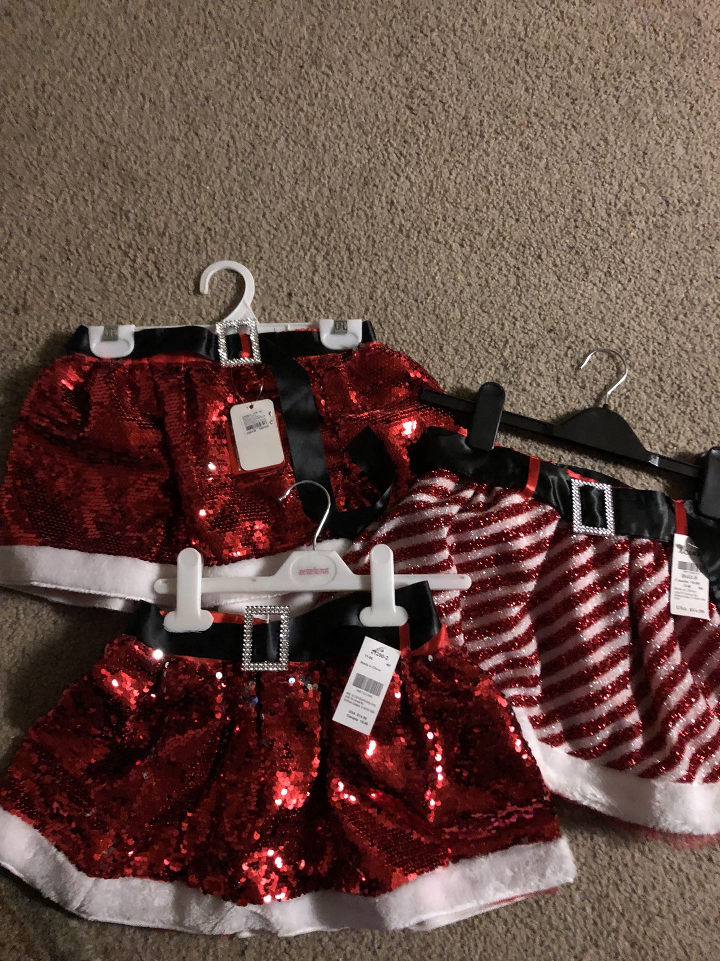 Christmas Santa skirts ( one size ) brand new