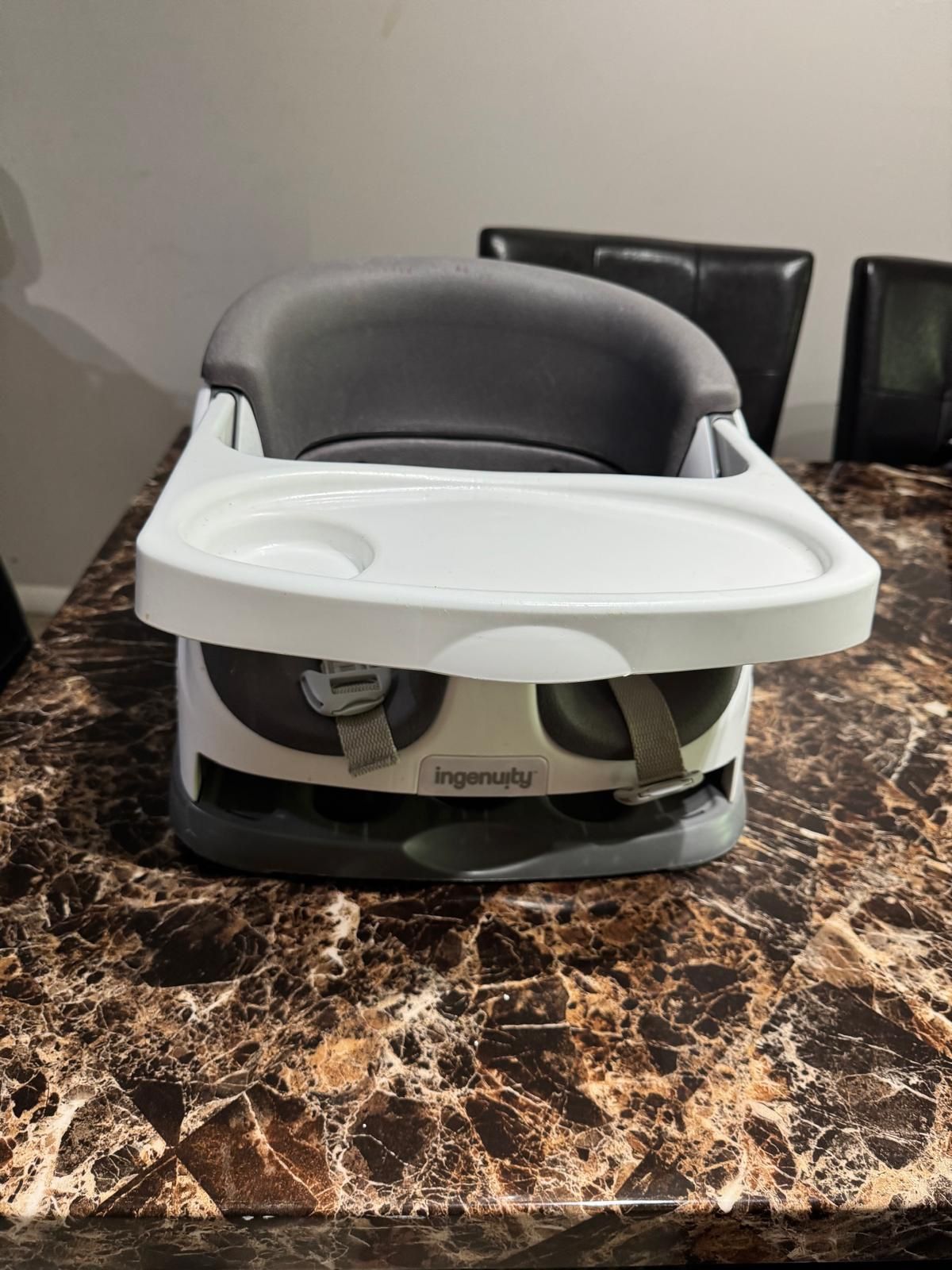 Ingenuity Baby Base 2-in-1 Booster Feeding and Floor Seat with Self-Storing Tray - $25