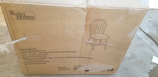 Autumn Lane Windsor Chair 2PK-White