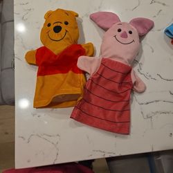 DISNEY BABY WINNIE THE POOH & PIGLET PUPPETS SEE DESCRIPTION 