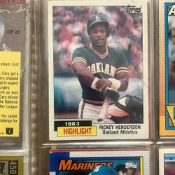 1983 HIGHLIGHT RICKEY HENDERSON TOPPS CARD!