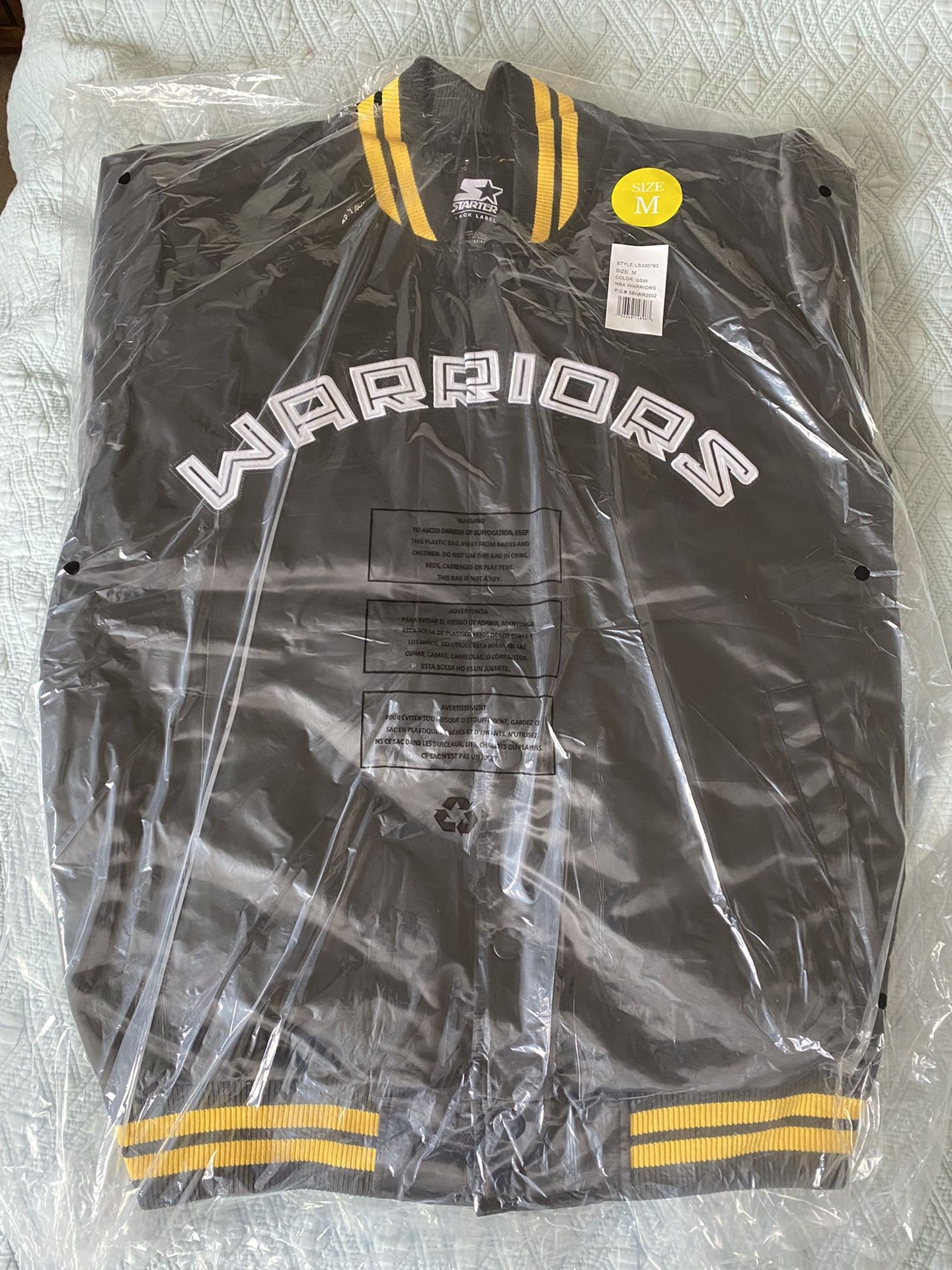 BRAND NEW STARTER GOLDEN STATE WARRIORS RAKUTEN JACKET