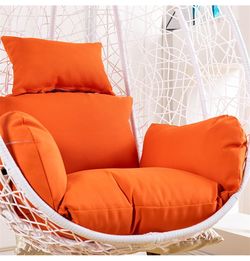 HCZION Egg Chair Cushions Cover, Hanging Swing Chair Cushion Pads Cover, Hanging Basket Chair Seat Cushion Replacement Cover-Orange