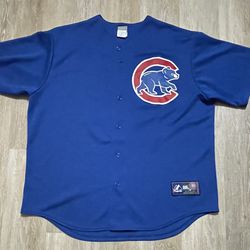 Chicago Cubs MLB #13 Castro Majestic Authentic Stitched Jersey Blue Sz X-Large
