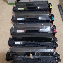 Toner for HP 414A 414X W2020X Laserjet Pro MFP M479fdw M479fdn M455dn WITH CHIP

Note: it comes with 5 packages 2 black ( 1 has opened seal not sure t