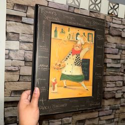 Durham framed Italian chef Wall Art