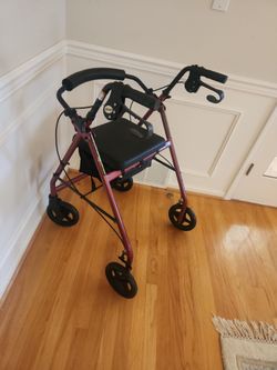 Drive 4 Wheel Walker, Seat, Brakes Backrest, Storage