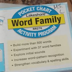 LAKESHORE WORD FAMILY POCKET CHART ACTIVITY 