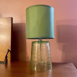 Green Glass Table Lamp