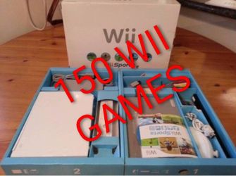 NINTENDO WII with 150 WII and GAMECUBE  GAMES