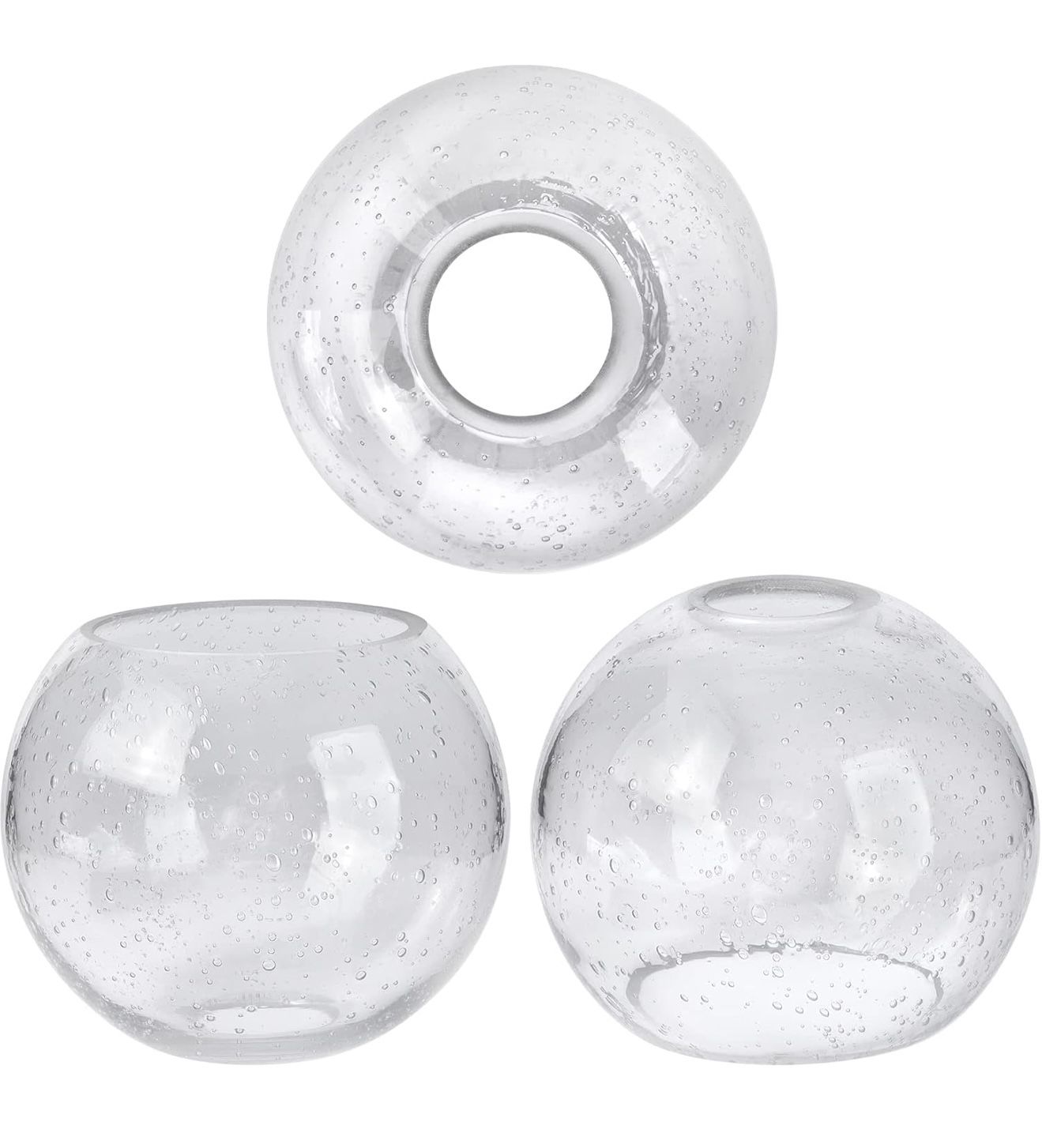 3 Pack Round Glass Light Fixtures