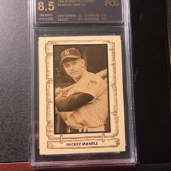 Mickey Mantle ‘80 Baseball Legends Card- Graded