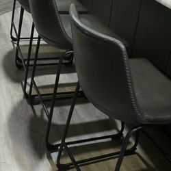 Leather Bar Counter Stools With Backs