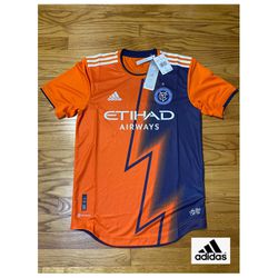 adidas New York City FC NYCFC Away Soccer Authentic Jersey Men’s Sz S New!! 