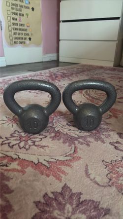 10 lb Cast Iron Kettlebells – Set of 2
