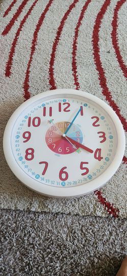 Kids Educational Time-Teaching Wall Clock (12-inch)