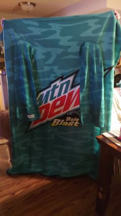Mountain Dew Baja Blast Snuggie For Adult