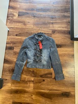 Jennifer J brand Gray Denim Jacket