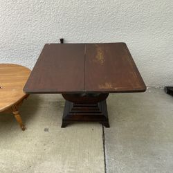 Antique Folding Game Table 
