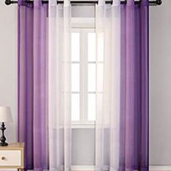 New! Sheer Curtains for Bedroom Set of 2 Panels Grommets, size 52”x95”