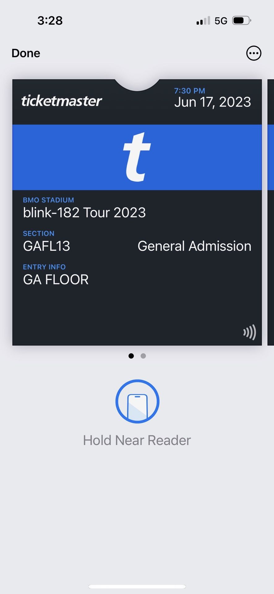2 Blink 182 Pit Tickets Saturday