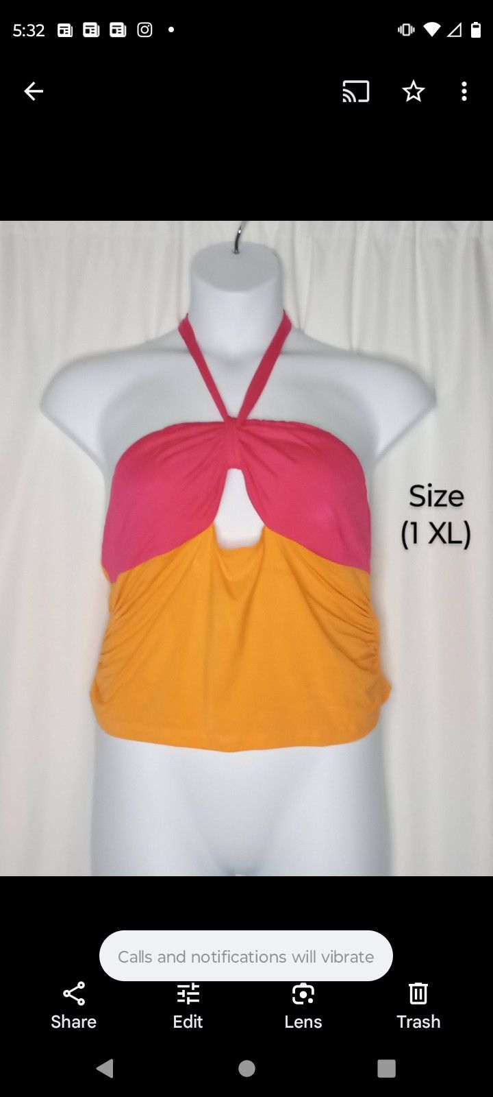 New Halter Top Plus Size (1XL) $5
