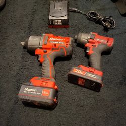 Bauer High Torque 1/2 Inch Impact And 1/4 Hex Impact Driver Kit 